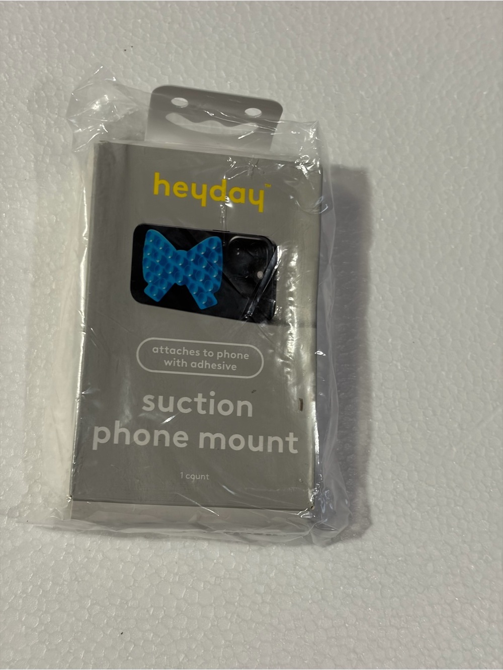 heyday Blue Suction Phone Mount - Adhesive Mobile Grip